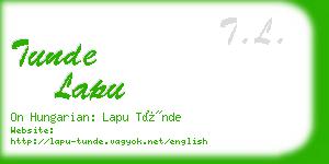 tunde lapu business card